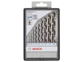 Vrtáky do kovu Bosch HSS-G, 135 °, 10-dílná sada (GSB21-2RE, GSB21-2RCT, GSB19-2RE, GSB16RE)